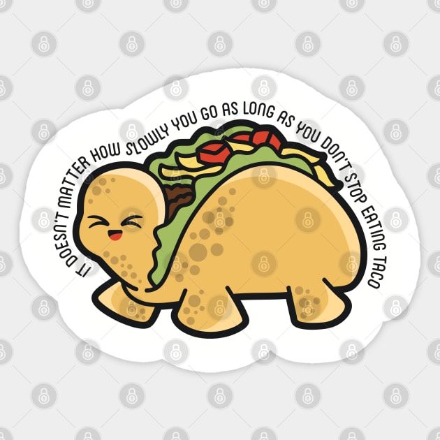 Turtle Taco Sticker by spacedowl